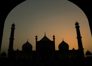 Ramadan mosquée coucher de soleil