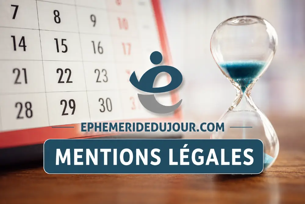 Mentions légales - Ephéméride du Jour