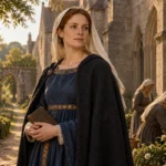 Bienheureuse Isabelle de France, fondatrice laïque de Longchamp, tenant un livre