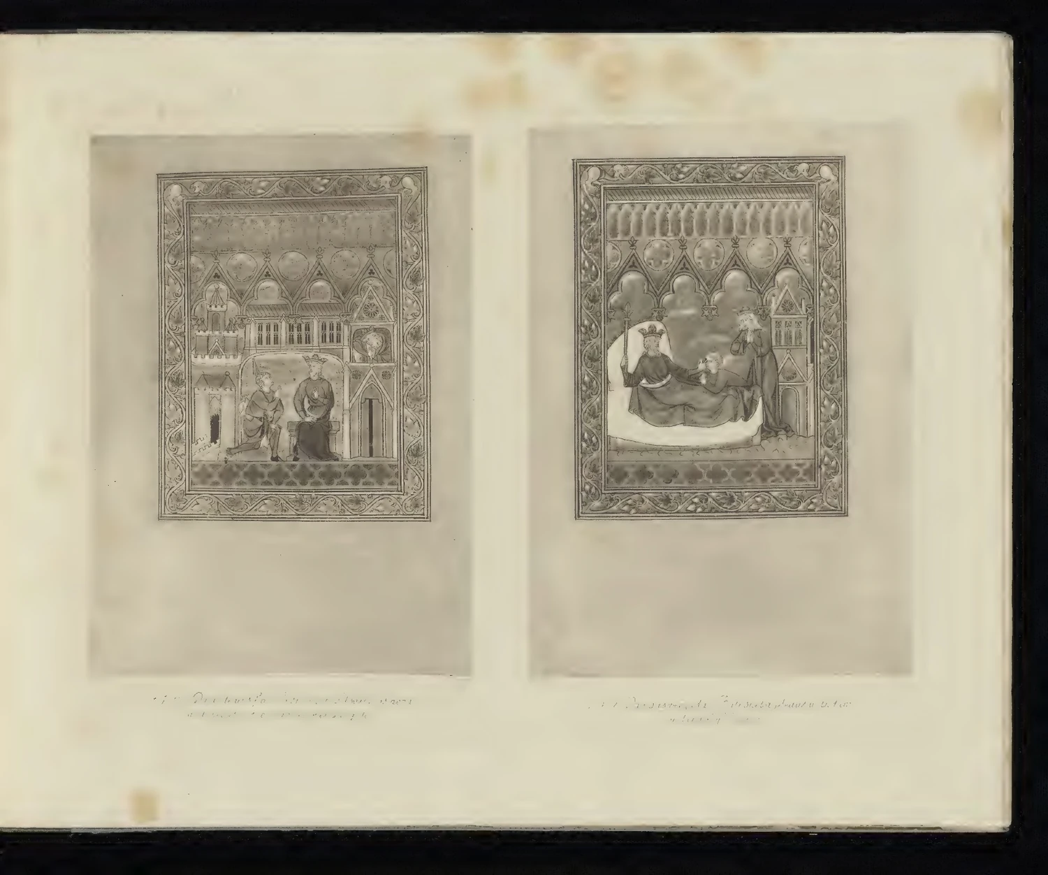 Bienheureuse Isabelle de France : Miniatures du psautier-heures probablement destiné à Isabelle de France, Paris, vers 1265–1270 ; reproduction publiée en 1905.