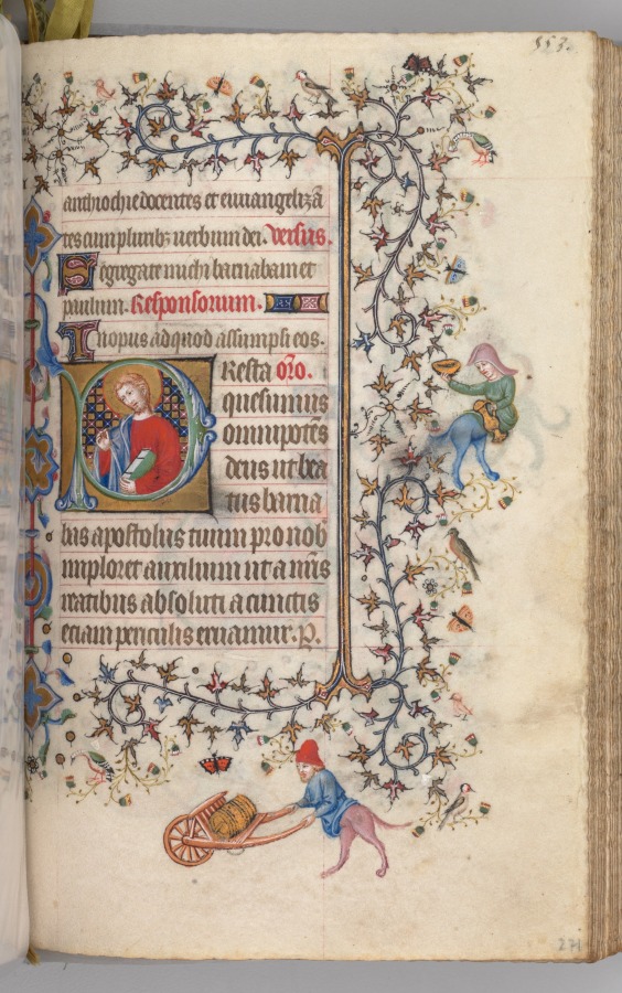 Saint Barnabé dans les Heures de Charles le Noble.
