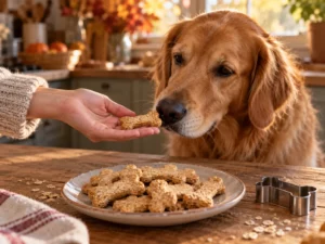 Friandise faite maison pour chien avec un emporte piece OS