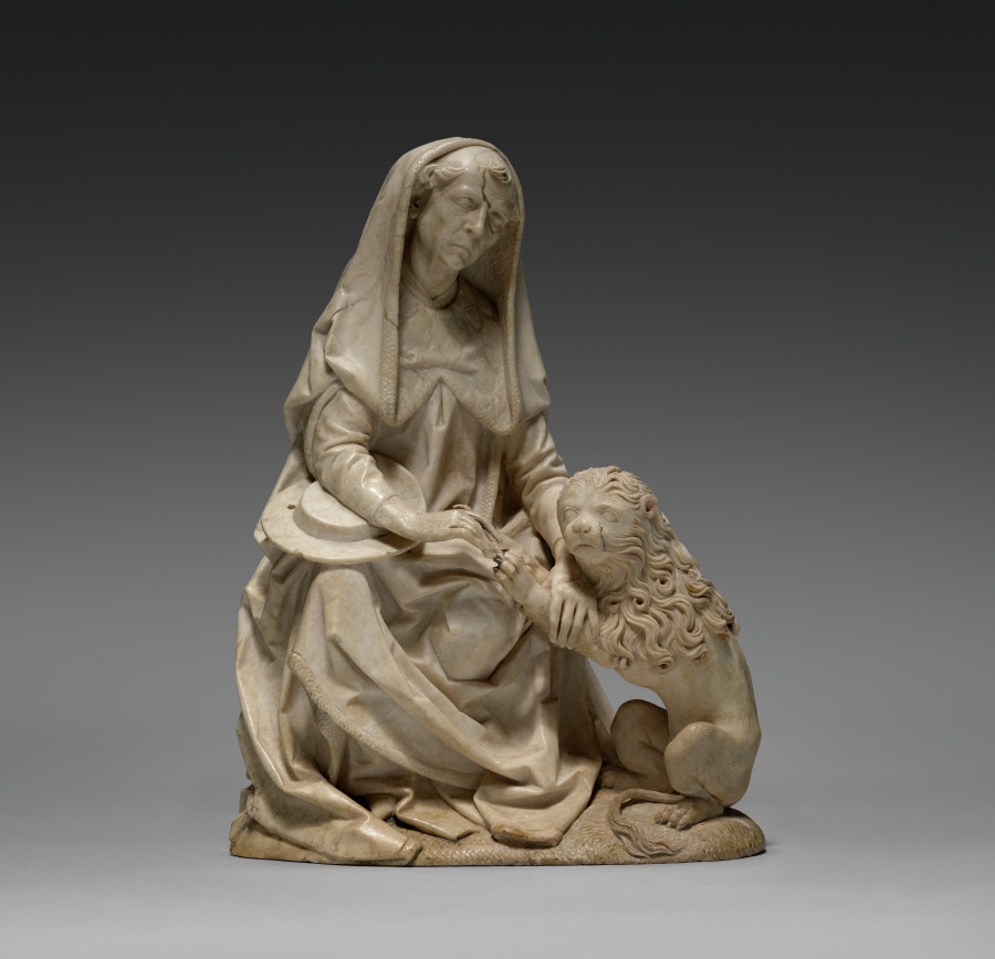 Saint Jérôme auprès d’un lion, sculpture de Tilman Riemenschneider.