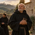 Saint Alexis Falconieri en frère servite dans un jardin du mont Senario