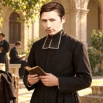 Saint Théophane Vénard jeune prêtre, d’après son portrait ancien, avant son départ en mission