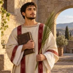 Saint Vincent de Saragosse en tenue de diacre tenant une palme