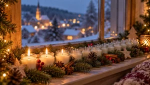 Veillée hivernale et bougies
